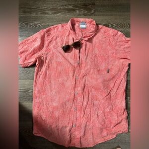Columbia, Coral Patterned ,Men's Shirt, size XXL, regular fit